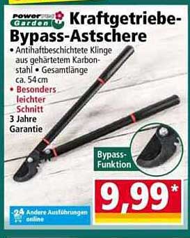 Kraftgetriebe-Bypass-Astschere