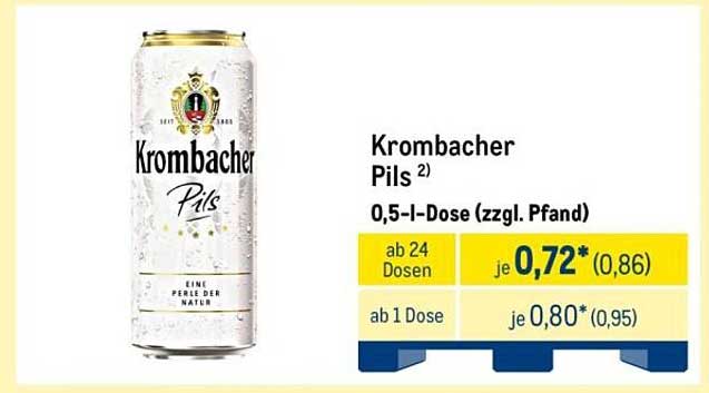 Krombacher Pils 0,5-l-Dose (zzgl. Pfand)