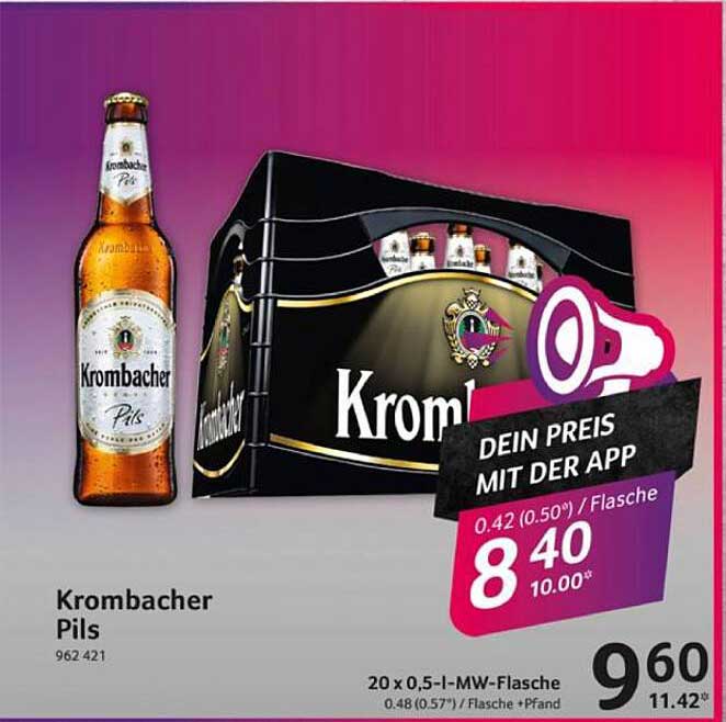 Krombacher Pils 20 x 0,5 l-MW-Flasche