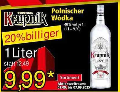 Krupnik Polnischer Wódka 1 Liter - jetzt nur 9,99 €