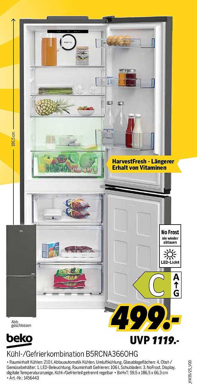 Kühl- / Gefrierkombination Beko B5RCNA3660HG