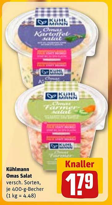 Kühlmann Omas Salat, verschiedene Sorten, je 400-g-Becher