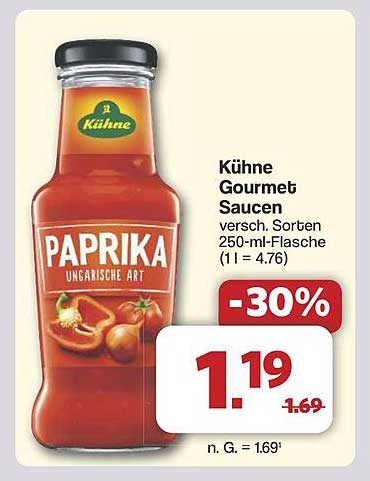 Kühne Gourmet Saucen verschiedene Sorten 250-ml-Flasche