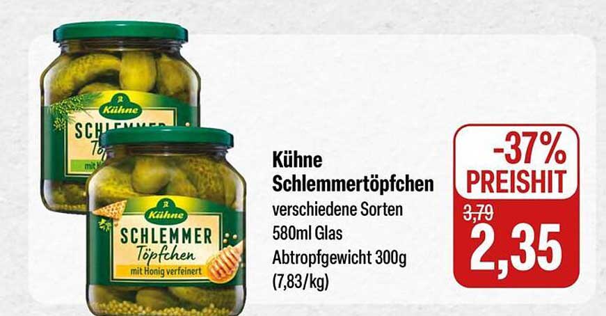 Kühne Schlemmer-Töpfchen verschiedene Sorten 580ml Glas