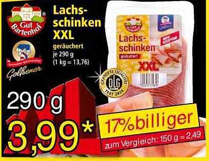 Lachsschinken XXL - geräuchert 290 g