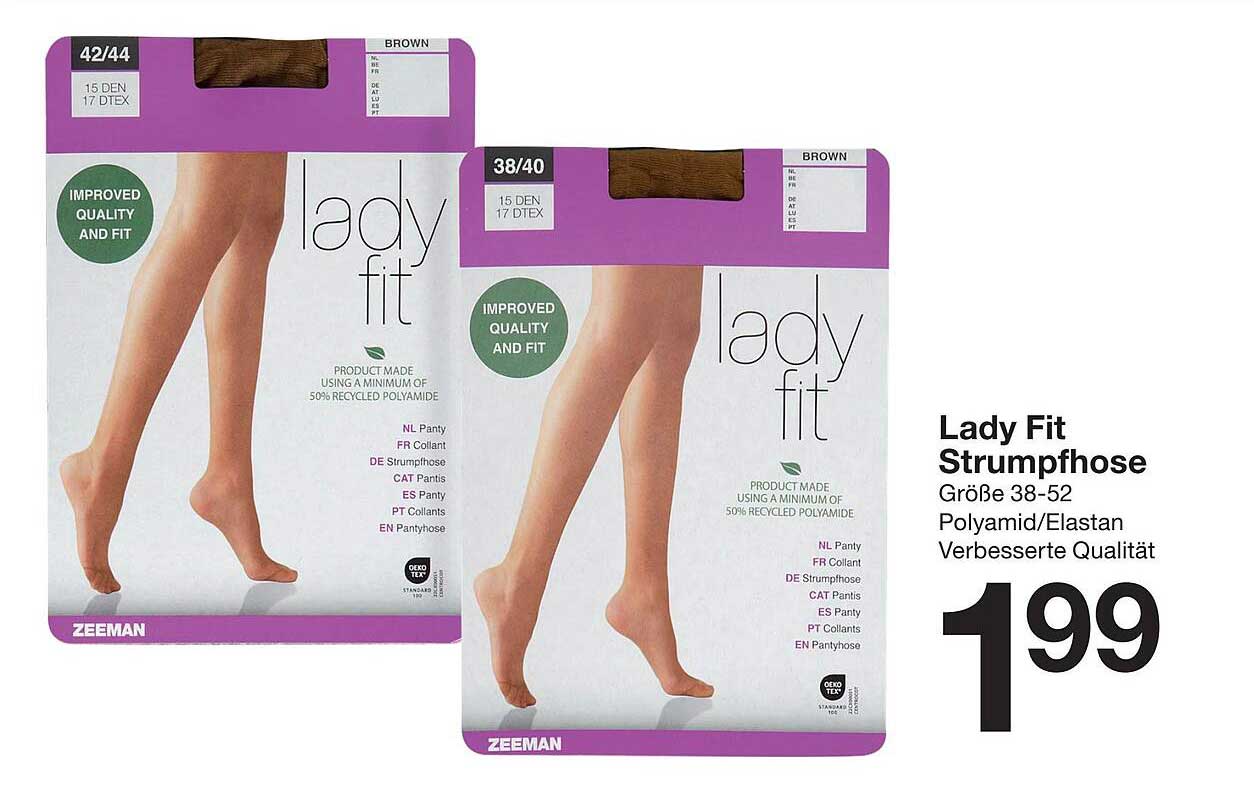 Lady Fit Strumpfhose Größe 38-52