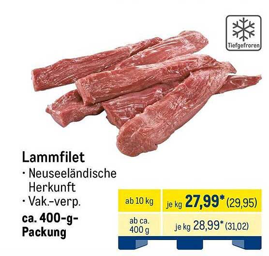 Lammfilet – Neuseeländische Herkunft, 400-g-Packung