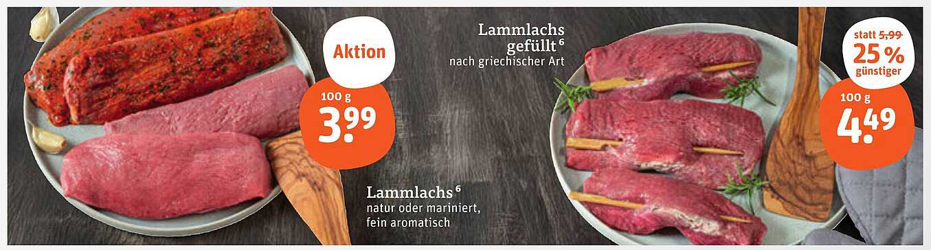 Lammlachs gefüllt nach griechischer Art – 100 g für nur 3,99 €