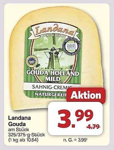 Landana Gouda Holland Mild – 325/375 g Stück