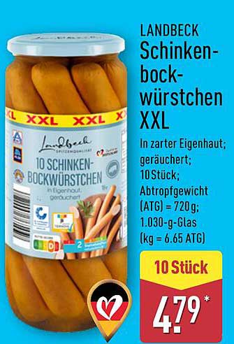 LANDBECK Schinkenbockwürstchen XXL