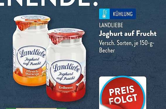 LANDLIEBE Joghurt auf Frucht, verschiedene Sorten, je 150-g-Becher