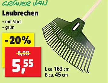 Laubrechen mit Stiel - grün