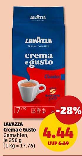 LAVAZZA Crema e Gusto Gemahlen, je 250 g