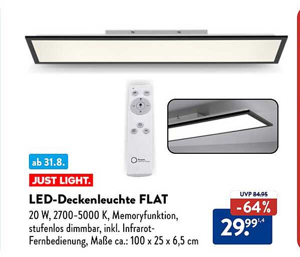 LED-Deckenleuchte FLAT