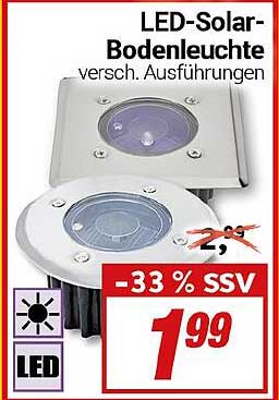 LED-Solar-Bodenleuchte - verschiedene Ausführungen