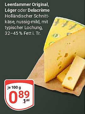 Leerdammer Original, Léger oder Delacrème - Holländischer Schnittkäse