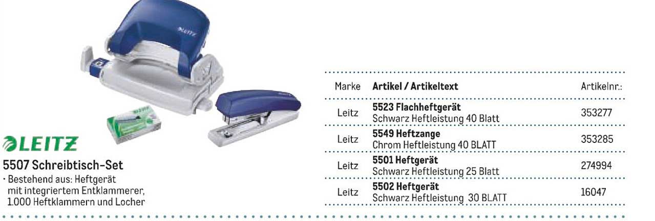 LEITZ 5507 Schreibitsch-Set