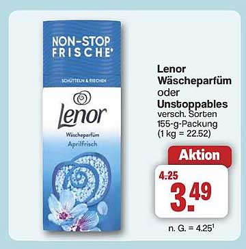 Lenor Wäscheparfüm oder Unstoppables in Aprikose 155 g