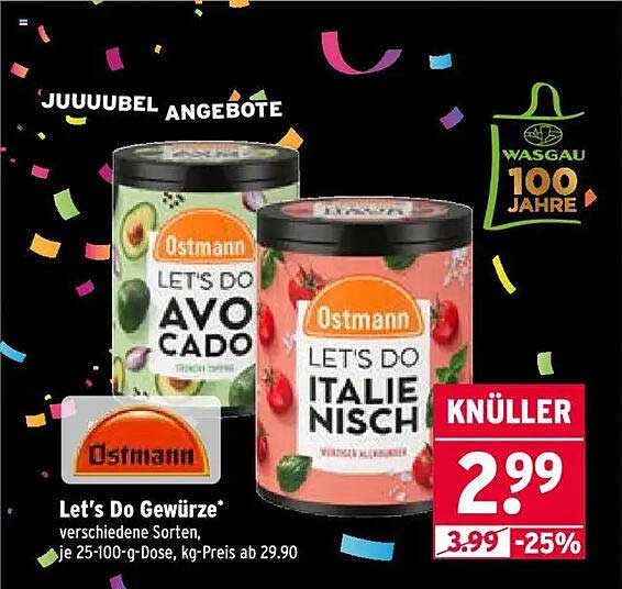 Let's Do Gewürze - verschiedene Sorten, je 25-100-g Dose