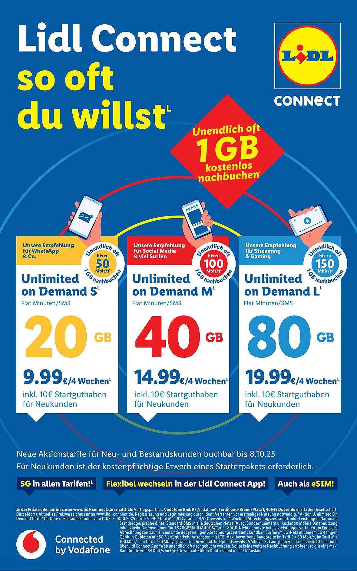 Lidl Connect Unlimited on Demand Tarife von Lidl