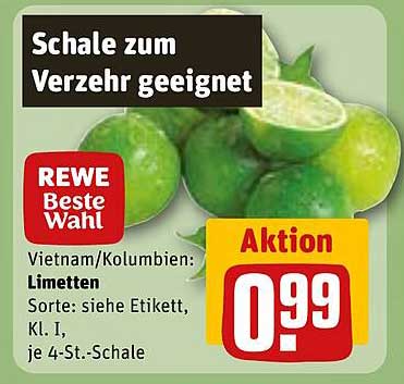 Limetten - 4er Schale für nur 0,99 €