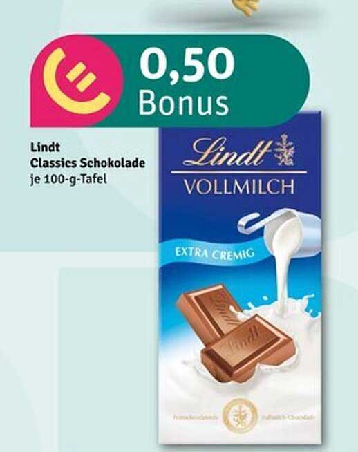 Lindt Classics Schokolade je 100-g-Tafel