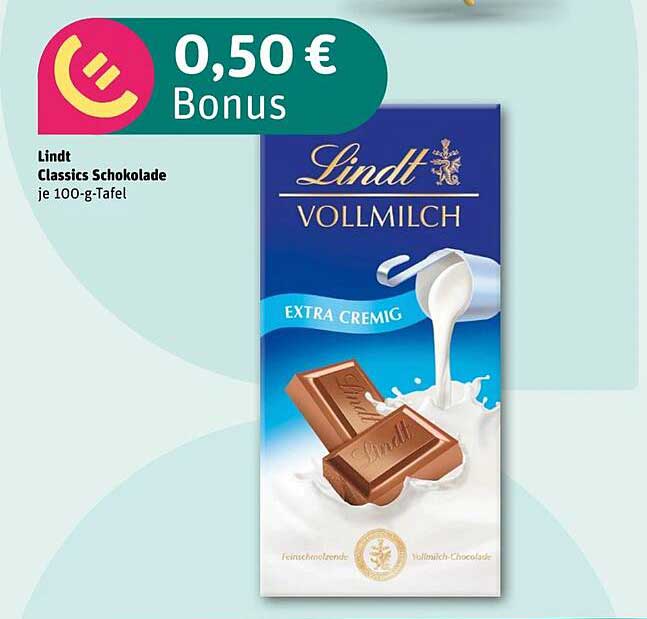 Lindt Classics Vollmilch Schokolade je 100-g-Tafel