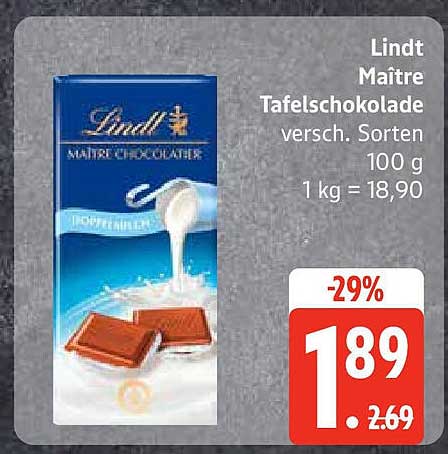Lindt Maître Tafelschokolade verschiedene Sorten 100 g