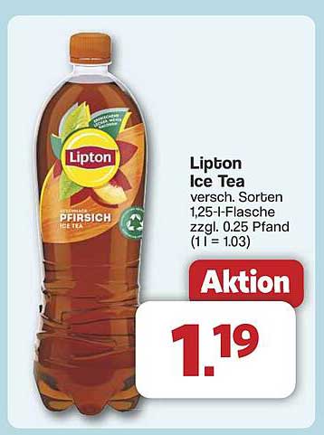 Lipton Ice Tea Pfirsich 1,25-Liter-Flasche