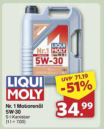 LIQUI MOLY Nr. 1 Motorenöl 5W-30 5 l-Kanister