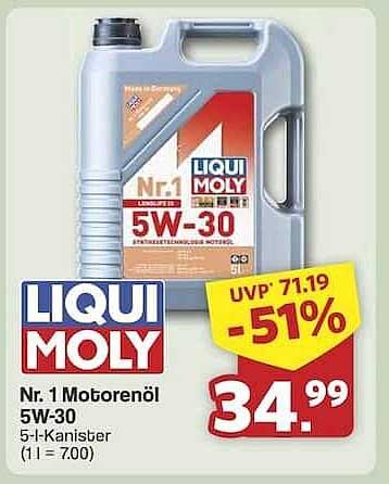 Liqui Moly Nr. 1 Motorenöl 5W-30 5l-Kanister