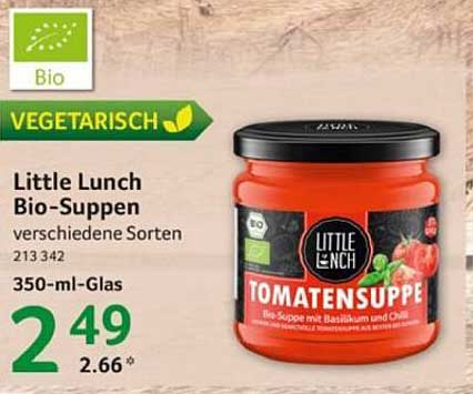 Little Lunch Bio-Suppen - Tomatensuppe mit Basilikum und Chili