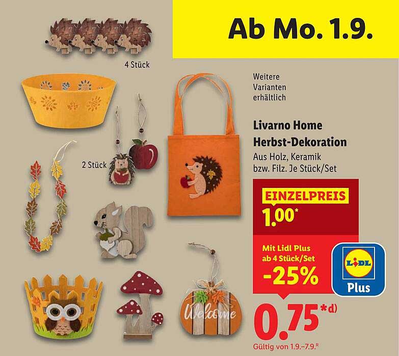 Livorno Home Herbst-Dekoration