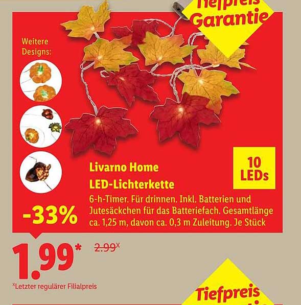 Livorno Home LED-Lichterkette 10 LEDs