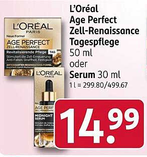 L’Oréal Age Perfect Zell-Renaissance Tagespflege 50 ml oder Serum 30 ml