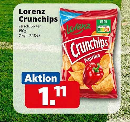 Lorenz Crunchips Paprika 150g - Jetzt für nur 1,11 €!