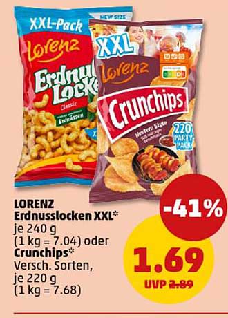 LORENZ Erdnußlocken XXL oder Crunchips - Jetzt im Penny-Prospekt!
