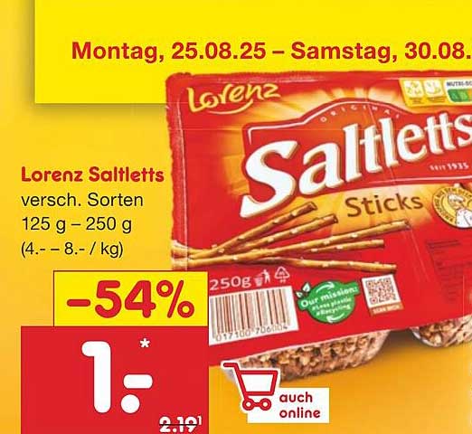 Lorenz Saltletts verschiedene Sorten 125 g - 250 g