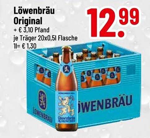 Löwenbräu Original – 20 x 0,5 l Flasche