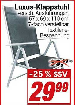 Luxus-Klappstuhl - vielseitig und bequem