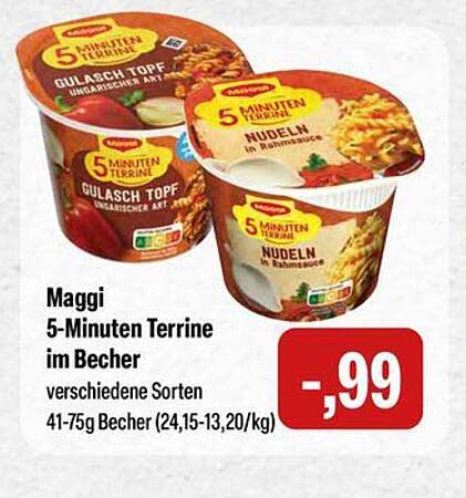 Maggi 5-Minuten Terrine im Becher – verschiedene Sorten