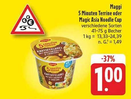 Maggi 5 Minuten Terrine oder Magic Asia Noodle Cup - verschiedene Sorten