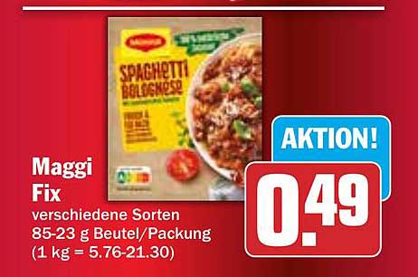 Maggi Fix Spaghetti Bolognese - verschiedene Sorten