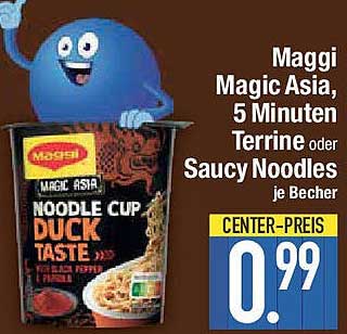Maggi Magic Asia, 5 Minuten Terrine oder Saucy Noodles je Becher