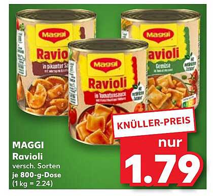 MAGGI Ravioli in pikanten Sorten - nur 1,79 €