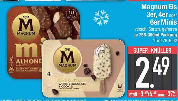 Magnum Eis 3er, 4er oder 6er Minis - verschiedene Sorten