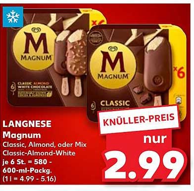 MAGNUM Eis Classic, Almond oder Mix - Herrlicher Genuss zum Knüller-Preis!
