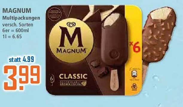 MAGNUM Multipackungen versch. Sorten 6er = 600ml