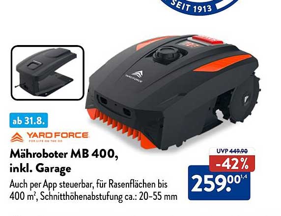 Mähroboter MB 400, inkl. Garage