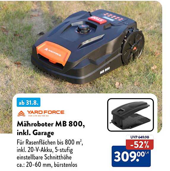 Mähroboter MB 800, inkl. Garage